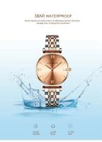 Reloj de Cuarzo Casual de Oro Roso para Damas Correa de Acero Inoxidable - details 5