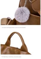 Mochila antirrobo de cuero vintage suave para mujer, mochila de trabajo de gran capacidad, bolso de hombro informal para mujer - details 24