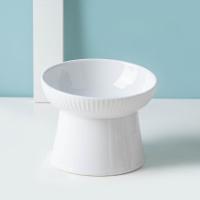 Cuenco de cerámica para gatos, cuenco creativo inclinado/boca plana para mascotas, base alta, gran capacidad, multiusos, cuenco de alimentación para comida de perro, protección del cuello - details 11