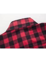 Nueva Moda de Verano 2024 Camisa A Cuadros para Hombres Estilo Rojo Y Negro Manga Corta - details 7
