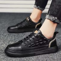 Nuevos zapatos informales de negocios de cuero negro transpirables de otoño para hombre, zapatos deportivos antideslizantes - details 4