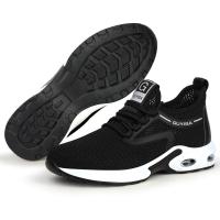 Zapatos de Trabajo para Hombres Cinturón de Aire con Cordón Elástico Material de Cuero - details 24
