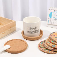 Posavasos de corcho antideslizante, redondo para tapete taza de café, olla de aislamiento térmico, alfombrillas para taza de té y bebida, almohadillas para tazón, vajilla para el hogar, decoración, 1 pieza - details 1