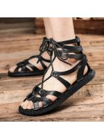 Zapatos de cuero de los hombres de estilo romano, zapatillas casuales, suaves y cómodas, sandalias de playa al aire libre, verano Nuevo - details 4