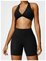 Pantalones cortos de Yoga sin costuras para mujer, mallas deportivas de LICRA de cintura alta, suaves, para gimnasio y entrenamiento - details 26
