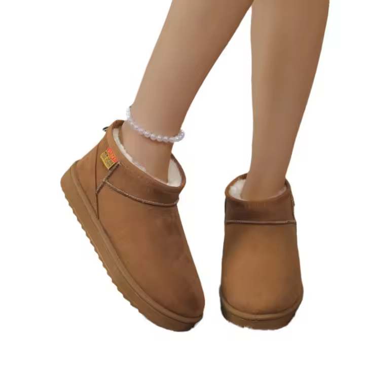 Nuevas botas de nieve, zapatos cortos de algodón para mujer, zapatos de pan cálidos engrosados - 1