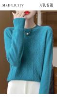 Elegante Suéter de Lana 100% Cuello Redondo, Manga Larga, Moda de Invierno para Mujeres - details 19