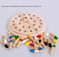 Juguete de habilidad cognitiva para niños, juego de ajedrez con memoria de madera, divertido juego de mesa de bloques, juguetes - details 1