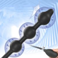 Empaquetado privado Sexy Iatable Anal Beads con anillo Butt Plug Expander para hombres Masajeador de próstata Bolas vaginales Dilatador anal Juguetes sexuales - details 0