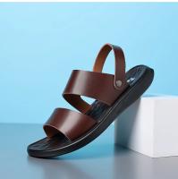 Sandalias cómodas de verano con plataforma para pie plano, sandalias de cuero con suela gruesa antideslizantes para hombre, zapatillas de fondo suave para playa al aire libre - details 17