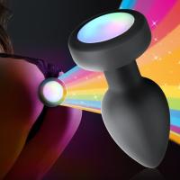 Tapón Anal Vibratorio de Silicona con Base Luminosa, Control Remoto Inalámbrico, Tapón Anal Recargable, Masajeador Anal, Estimulación del Ano del Punto G para Juegos de Cama de Placer para Hombre y Mujer - details 1