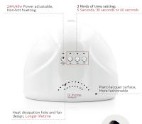 Lámpara LED UV KADS 48W para Secado de Uñas con 30 LEDs Profesional Máquina Secadora de Uñas con Tiempo Ajustable 5s/30s/60s para Manicura y Gel - details 3