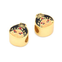 Pulseras de Brass Dorado Mate 4PCS Grande Agujero Abalorios para Hacer Joyas DIY - details 15