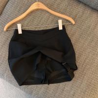 Falda corta de verano para mujer estilo irregular con lazo pantalones de mezclilla de moda - details 33
