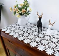 Corredor De Mesa De Encaje De Ganchillo, Mantel De Tela Hueca Floral, Elegante Corredor De Tocador Largo, pañal, 1 ud. - details 4