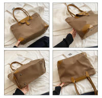 Bolso de mano de gran capacidad, nuevo bolso de moda, bolso de hombro informal de Color sólido para mujer Simple - details 4