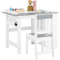 Juego de mesa infantil y 2 sillas de madera, organizador de juguetes multifuncional con 8 cestas y 1 compartimento, 87 x 50 x 50 cm - details 45