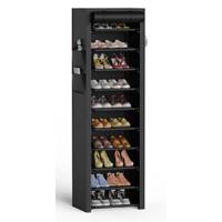 Zapatero Mueble Plástico, 8 Niveles, 32 Pares de Zapateros, Organizador Portátil, Zapatero Que Ahorra Espacio, para Armario, Entrada, Dormitorio, Pasillo (Blanco, 2 x 8) - details 11