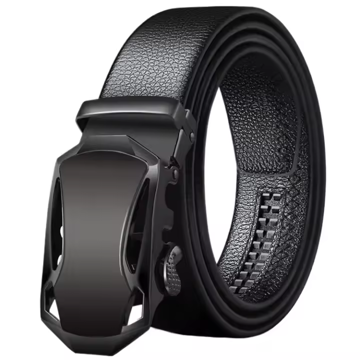 Cinturón de Cuero de Lujo para Hombres Hebilla Automática Diseño de Negocios de Moda - 1