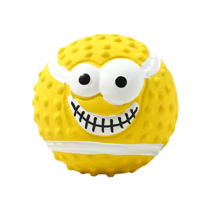 Bola de Látex Sonora 'Sonríe' Juguete de Limpieza Dental para Mascotas Bolas de Látex para Perros - 1