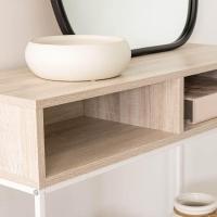 Consola con 2 cajones Metal Blanco y MDF 80x30x75 cm - details 11