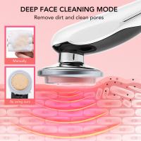 Masajeador Facial de Microcorriente EMS Terapia de Luz Roja Fotón Levantamiento Facial - details 0