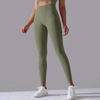 Pantalones de yoga sin costuras para mujer, ropa deportiva Fiess, leggings de cintura alta, pantalones de ejercicio para correr, 11 colores - details 21