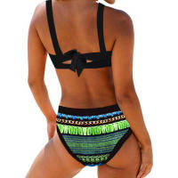 Bikini de cintura alta para mujer, traje de baño Sexy de talla grande, conjunto de Bikini de estilo vendaje, 2021 - details 3