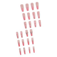 Decoración rosa con diamantes de imitación, uñas de borde suave e inofensivas para decoración de uñas DIY - details 0