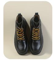 Botas cortas de media caña informales retro de cuero Zapatos de cuero versátiles británicos botas de herramientas - details 5