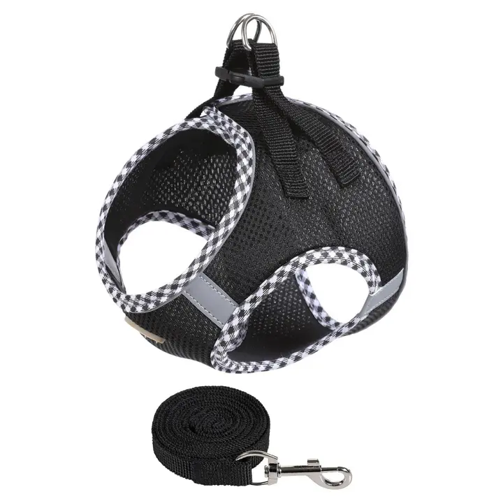 Correa reflectante para perro, arnés ajustable transpirable para cachorros y gatos, arnés antiescape sin tirones para perros pequeños y medianos - 1