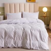 Juego de Ropa de Cama con Flores Geométricas de Alta Calidad Sólido para Casa Duvet Cover Set Tamaño Queen King Súper Suave para Uno y Dos Cojines - details 6