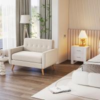 2 Cajones Patas y Base Elevada para Dormitorio Mesa Lateral para Sala de Estar Estilo Moderno 48x39x54 cm Roble - details 15