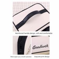 Bolsa de almacenamiento de cosméticos de PU impermeable con cremallera, bolsa de maquillaje con lazo a prueba de polvo, bolsa de lavado multicompartimento de gran capacidad - details 9
