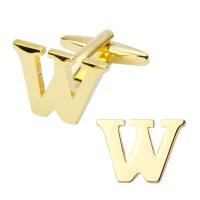Gemelos de latón pulido a mano para hombre, joyería de alta calidad, chapado en oro, A-Z, 26 letras, moderno, nuevo - details 23