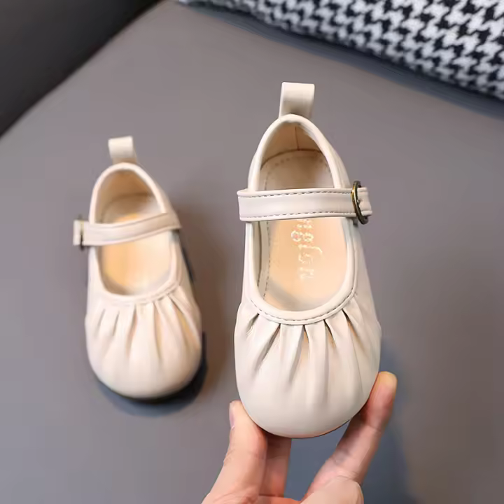 1-6 años de edad 3 zapatos de princesa de suela suave antideslizante zapatos pequeños de cuero estilo universitario - 1