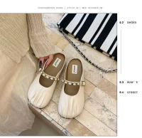 Baotou zapatillas mujer, primavera y verano nueva moda de un pedal desgaste exterior medio arrastre casual zapatos de mujer sandalias modelos versátiles - details 4