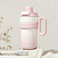 Taza térmica de doble bebida con gradiente, taza aislada al vacío de acero inoxidable de gran capacidad con tapa, Taza de Café Termo - details 2