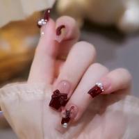 Pack de 24 piezas uñas removibles media y larga manicura parche uñas postizas - details 8