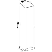 Armario ropero de 1 Puerta, Madera de ingeniería, Roble Natural, 184x41x52 cm - details 3