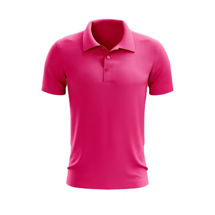 Camiseta polo con logo de algodón puro bordada de color liso para hombre de ropa deportiva - 1