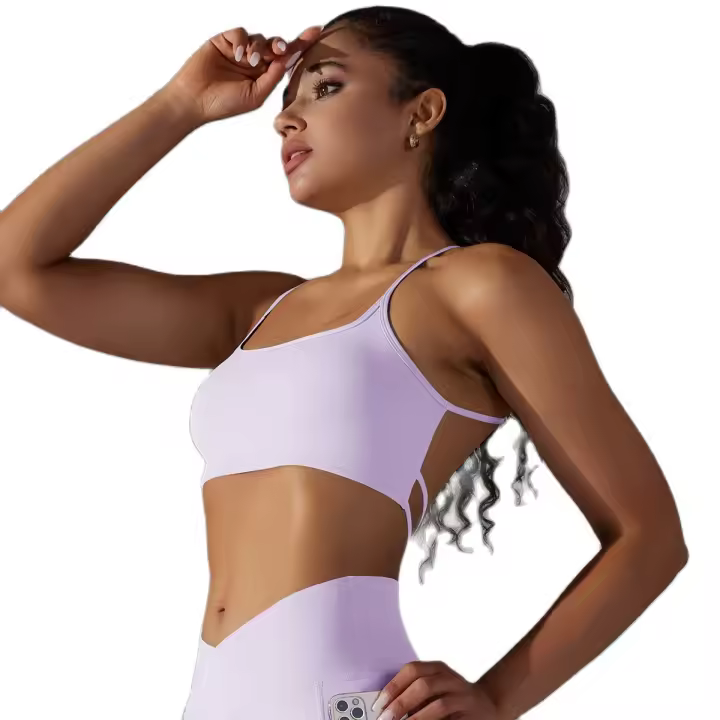 Nessaj-Sujetador deportivo cruzado Sexy para mujer, Top de gimnasio, entrenamiento, correr, Yoga, ropa interior deportiva, Fitness, camisetas sin mangas - 1