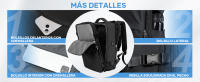 Mochila de Viaje Avión para Mujer Equipaje de Mano 45x36x20 Impermeable con Cable USB - details 7