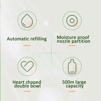 Bol para Alimentos de Mascotas de Gran Capacidad con Botella de Agua en Forma de Corazón - details 2