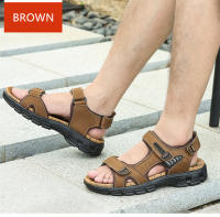 Sandalias cómodas de verano para hombre, zapatos suaves para playa y exterior, transpirables, informales de cuero - details 15