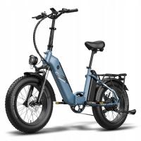 FAFREES FF20 Polar Bicicleta Eléctrica, SHIMANO de 7 velocidades, frenos de disco mecánicos, pantalla LCD en color, motor de 860W, batería de 48V 20.8AH, suspensión delantera, alcance de 96-115km, neumático inflable de 20*4,0 pulgadas, azul - details 0