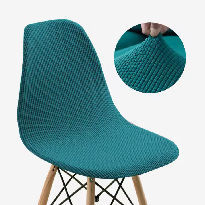 Cubierta de Silla de Spandex/Poliéster de Color Sólido Cubierta de Espalda Elástica para Cocina, Hogar, Hotel, Banquete - 1