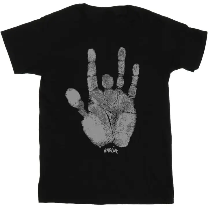 Camiseta con estampado de manos para hombre, camisa con estampado de Jerry Garcia - 1