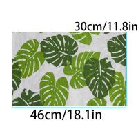 Tapete de mesa duradero con forma de flor y hoja de plátano, tapete de comedor de Dacron multiusos creativo de doble cara, absorbe el agua, Universal, 4 Uds. - details 0