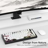 XVX Plum Blossom PBT Impresión lateral que brilla a través de teclas personalizadas 75 por ciento de tinte Sub/doble disparo Juego de teclas de perfil de cereza - details 5